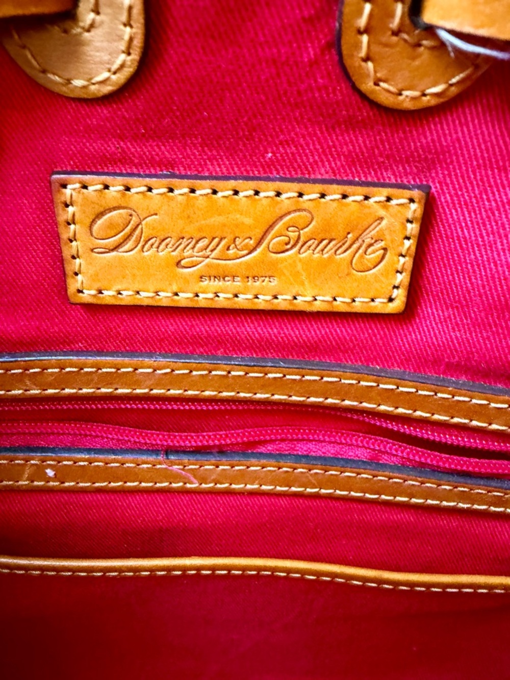 Dooney & Bourke Serengeti Giraffe Canvas Tote with Leather Handles and Trim - Picture 11 of 15